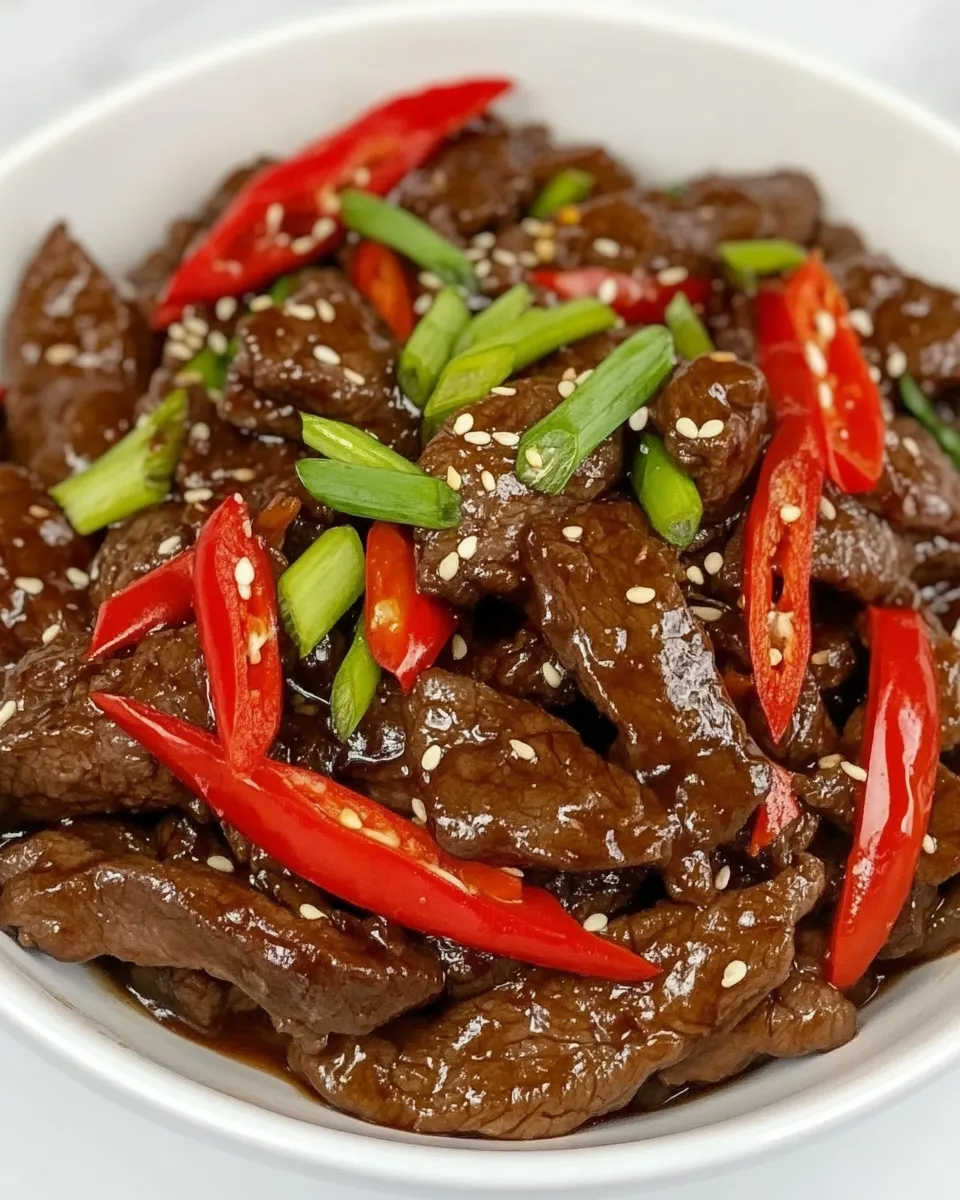 Classic Keto Mongolian Beef dish photo