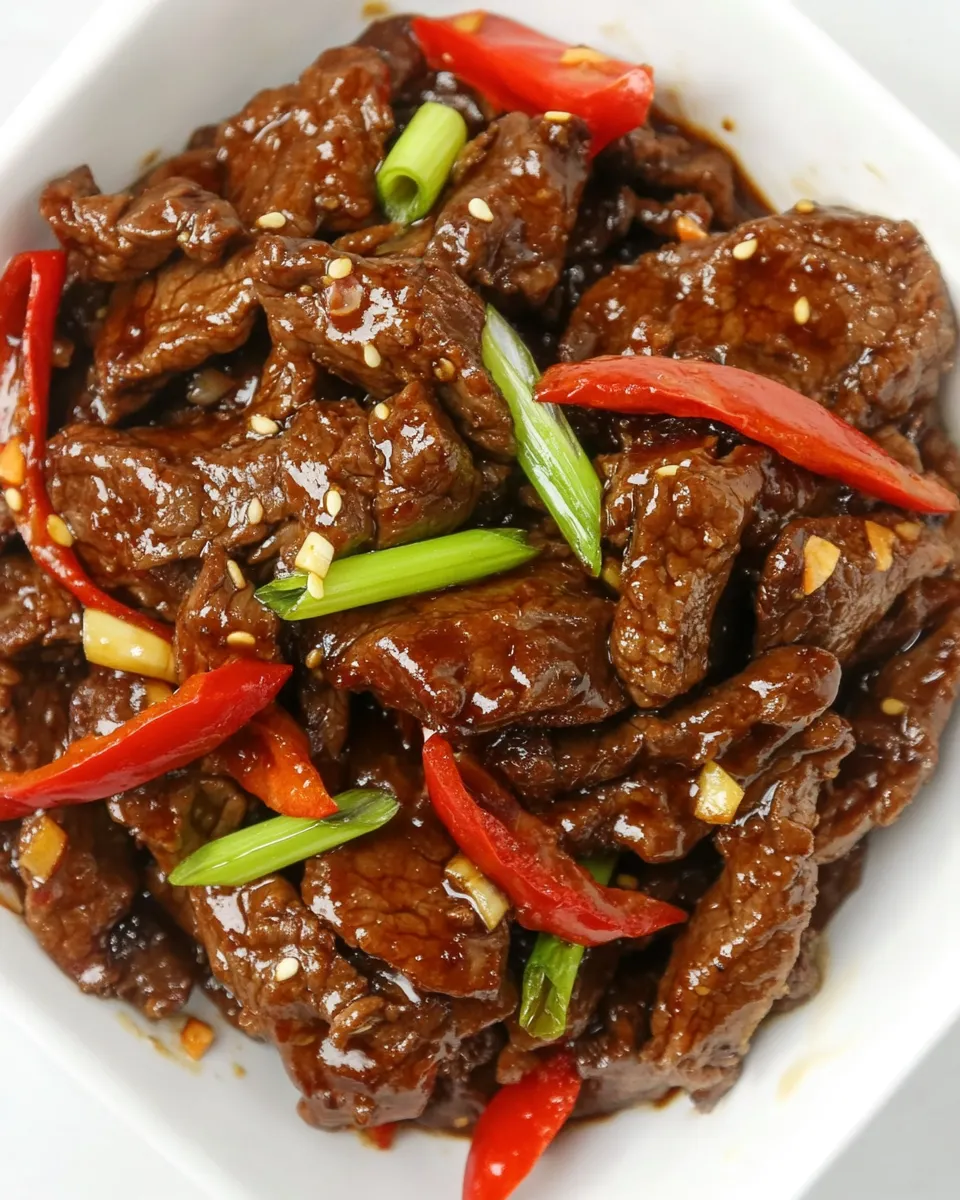 Delicious Keto Mongolian Beef plate image