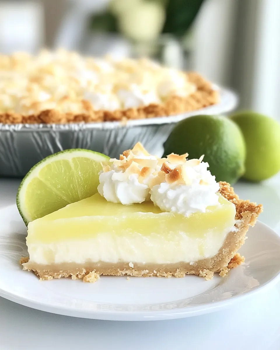 Classic Key Lime Pie with Coconut Macaroon Crust image