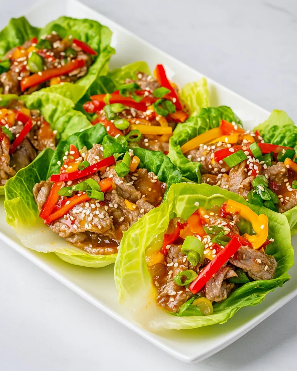 Easy Korean Lettuce Wraps food shot