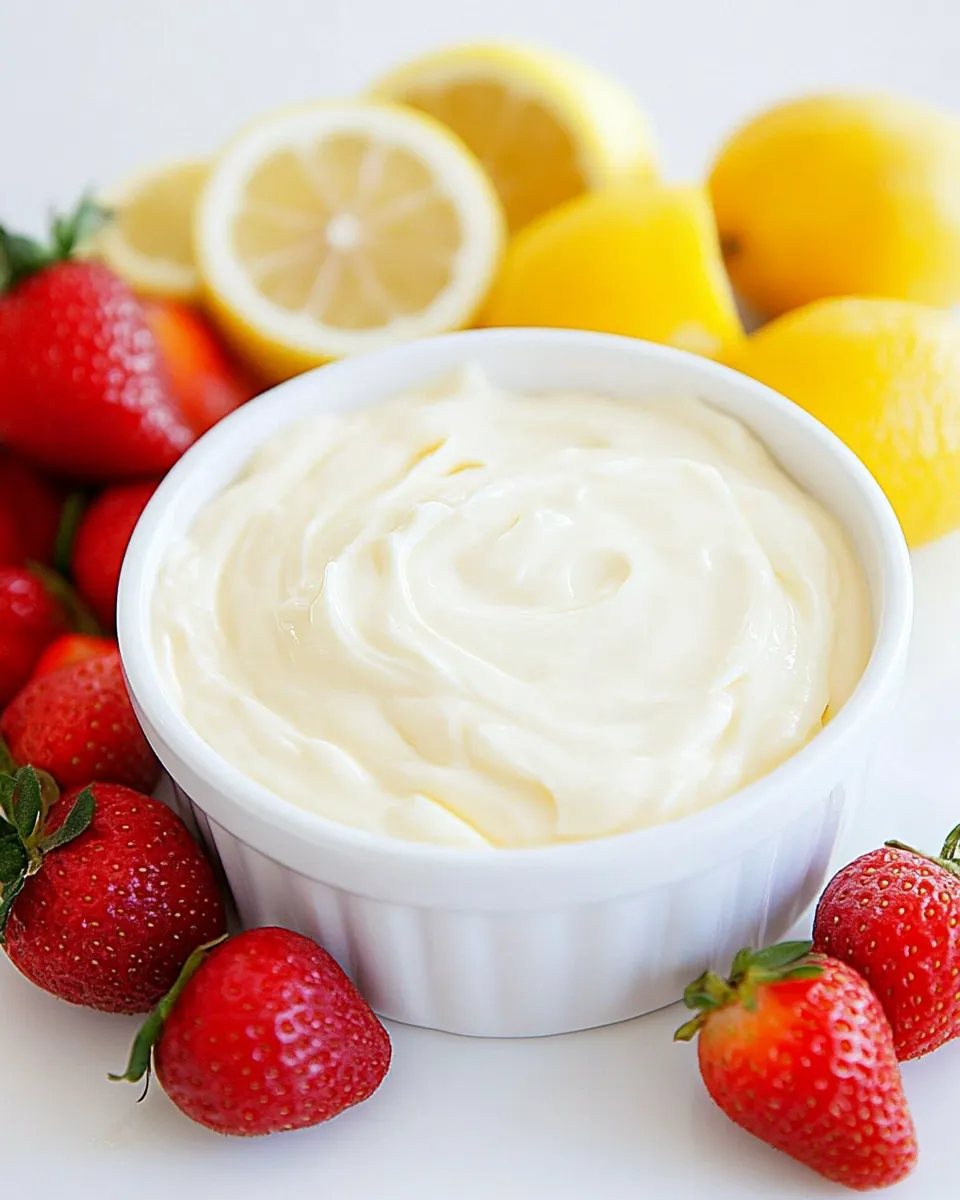 Classic Lemon Cream Fruit Dip recipe image