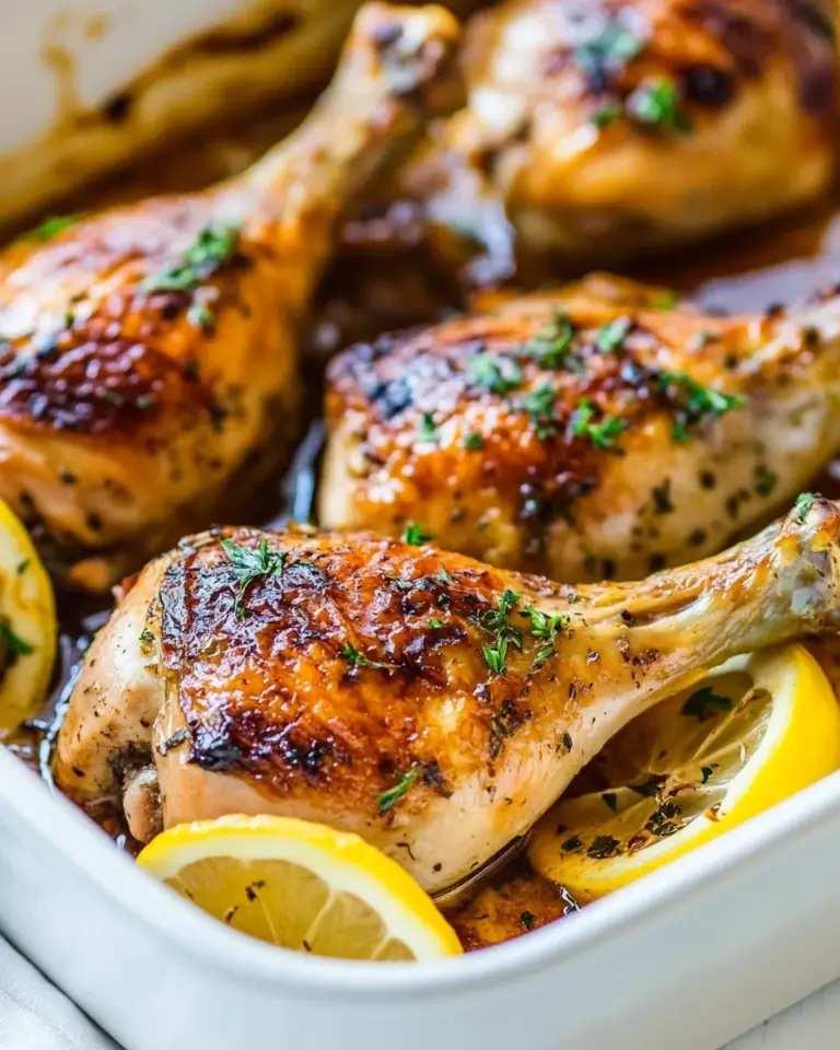 Homemade Lemon Garlic Roasted Chicken Legs recipe photo