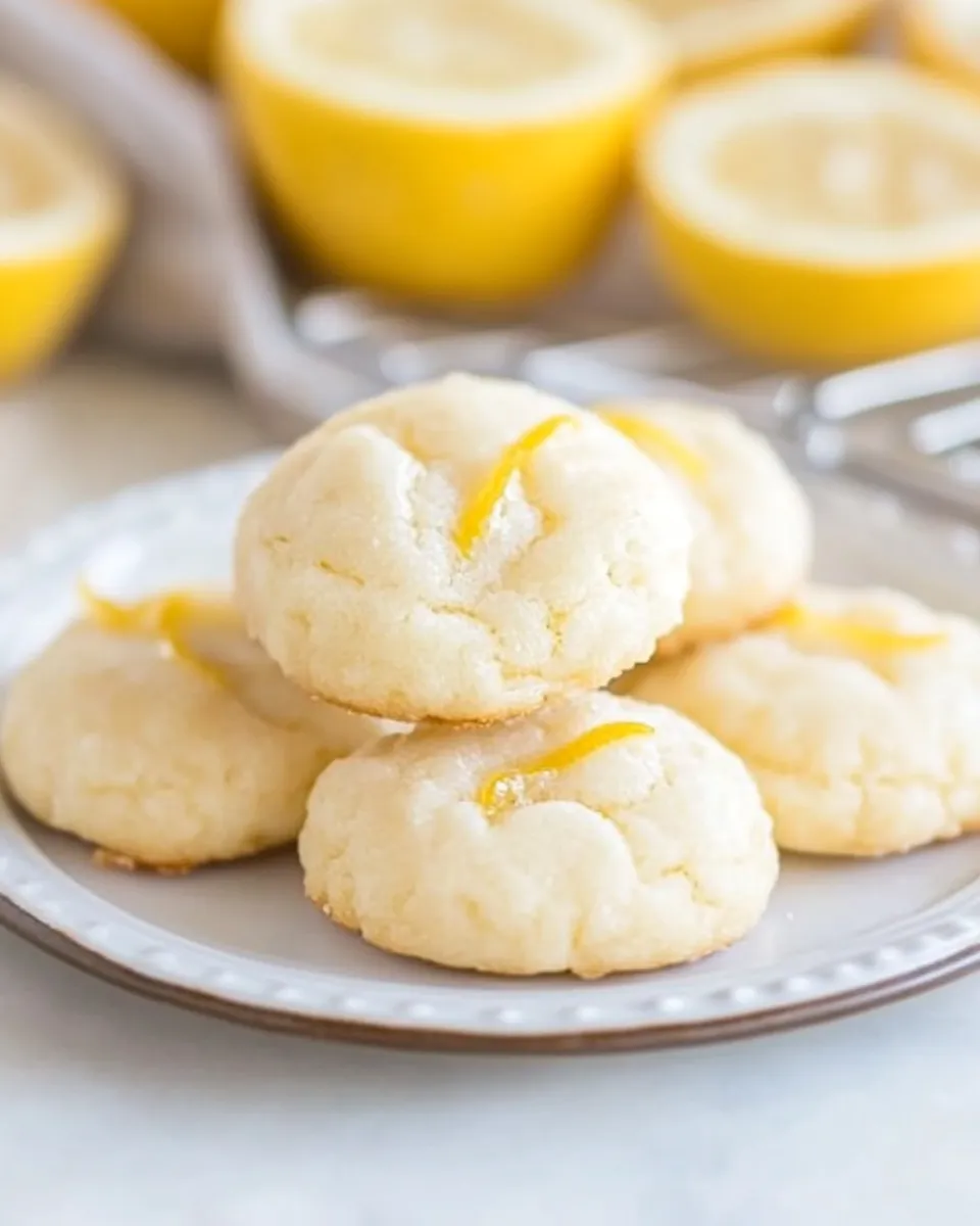 Delicious Lemon Meltaway Cookies plate image