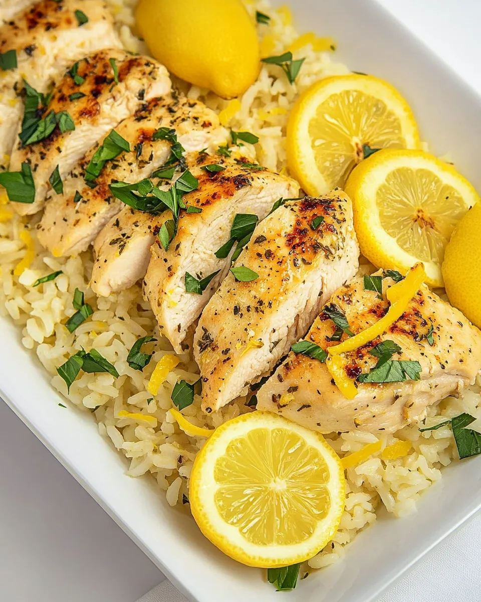 Homemade Lemon Parmesan Chicken and Rice photo