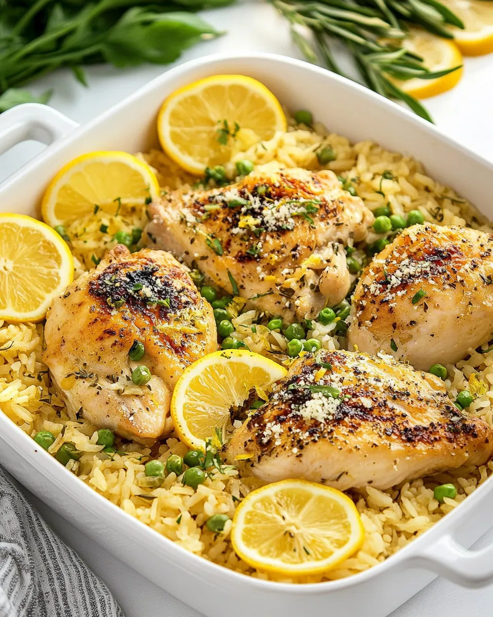 Classic Lemon Parmesan Chicken and Rice image
