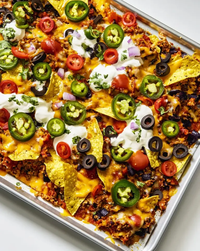 Homemade Loaded Sheet Pan Nachos recipe photo
