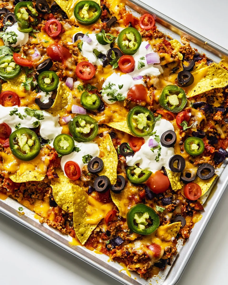 Homemade Loaded Sheet Pan Nachos recipe photo