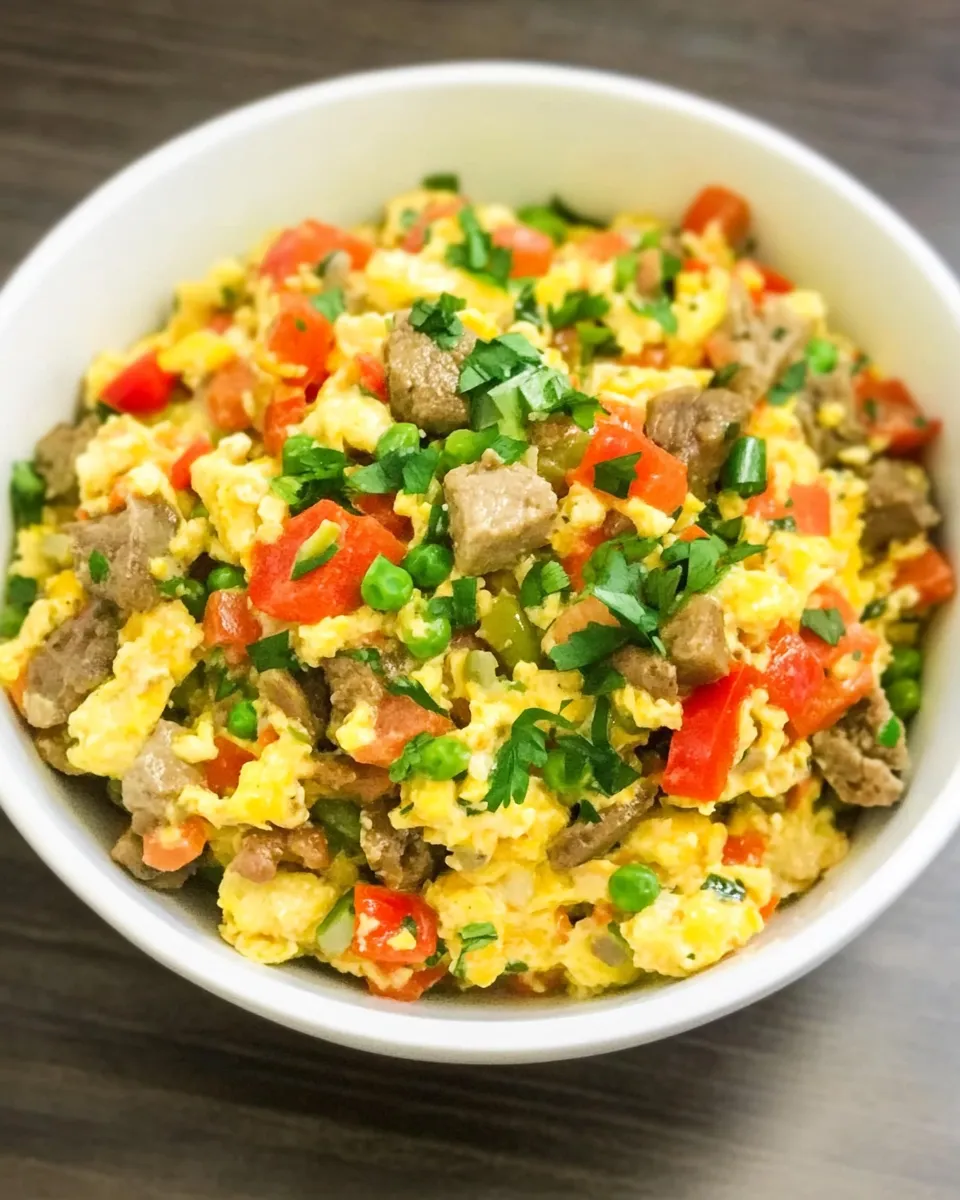 Delicious Loaded Southwestern Scramble plate image