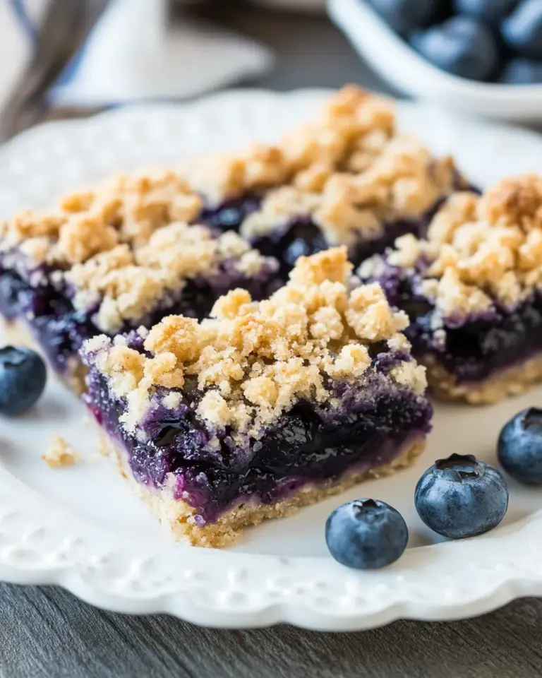 Homemade Low-Carb Blueberry Crumb Bars recipe photo