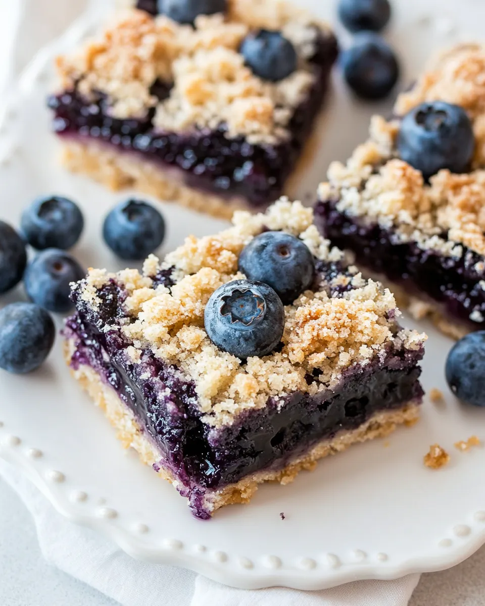 Classic Low-Carb Blueberry Crumb Bars dish photo