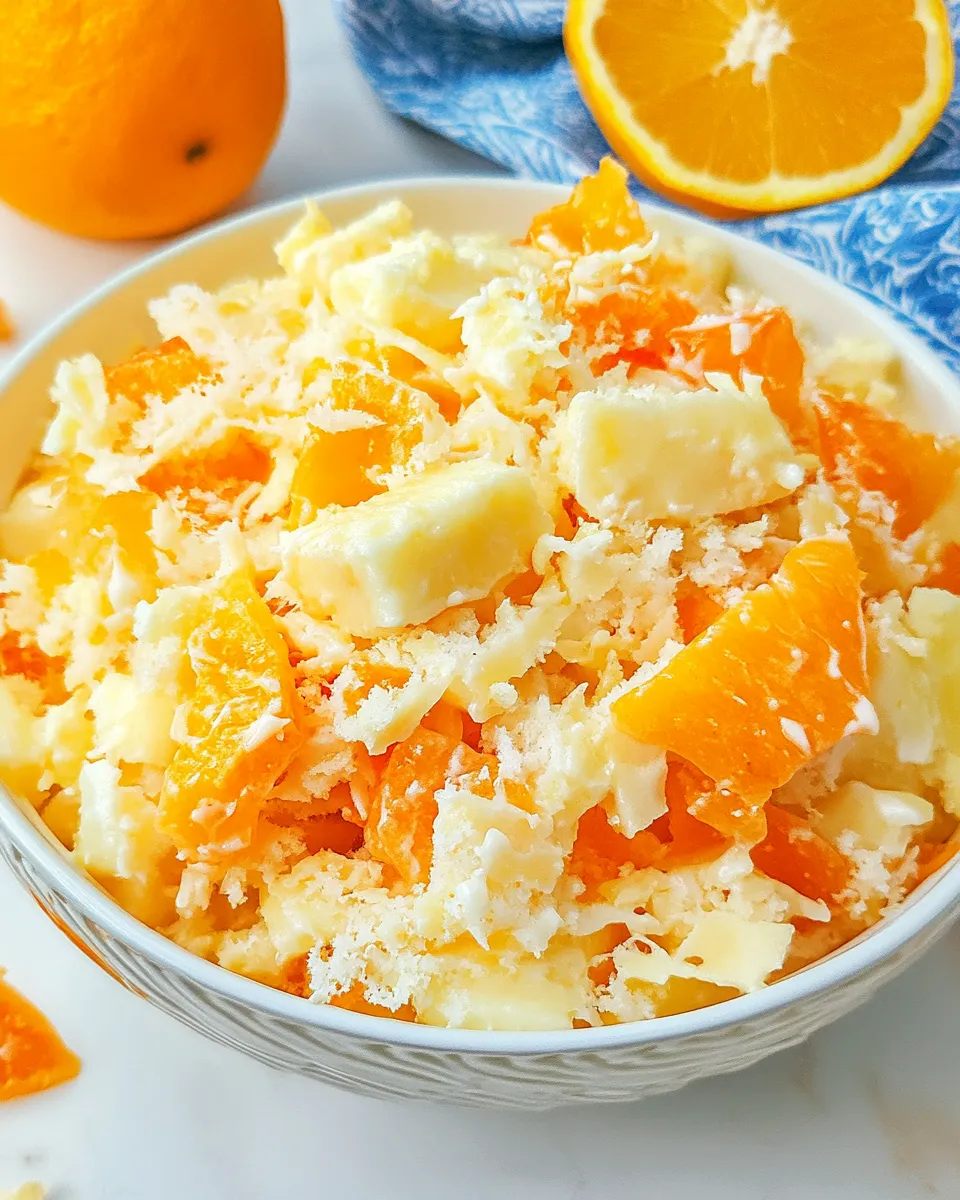 Delicious Lubys Ambrosia Salad (Easy Copycat Recipe) food shot