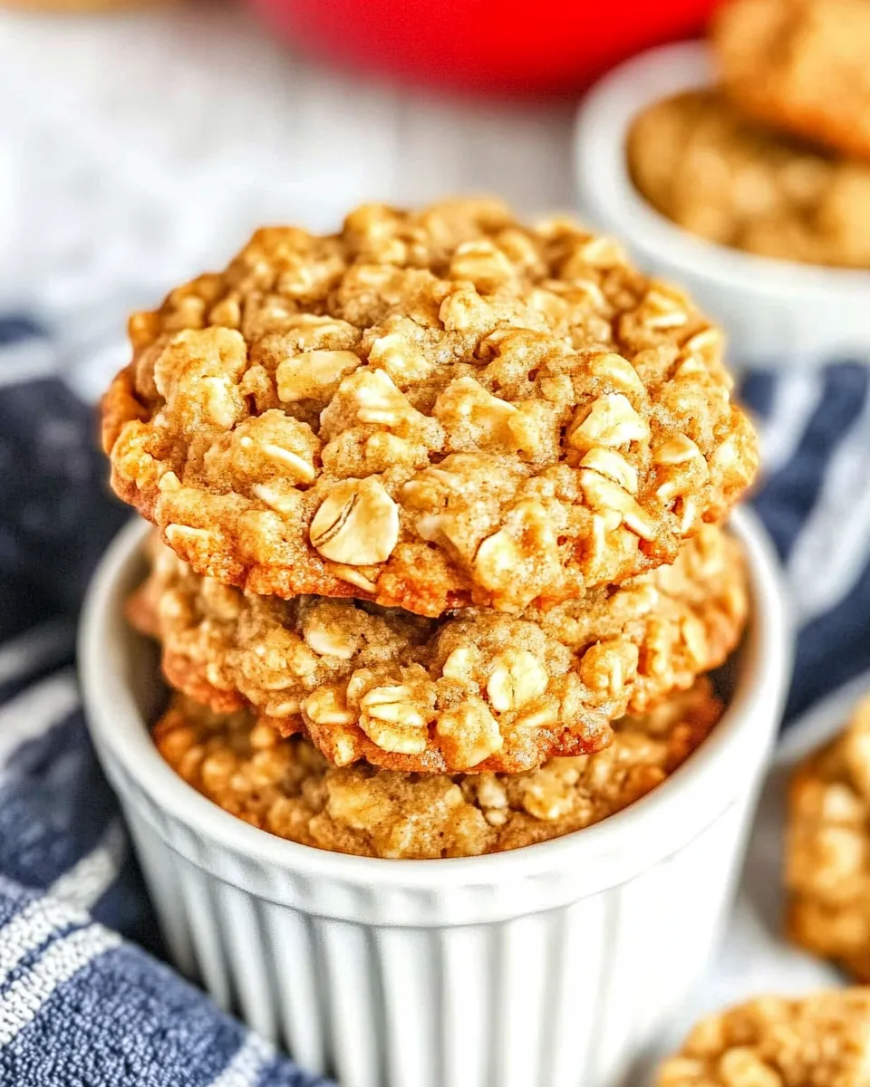 Classic Lunch Lady Oatmeal Cookies image