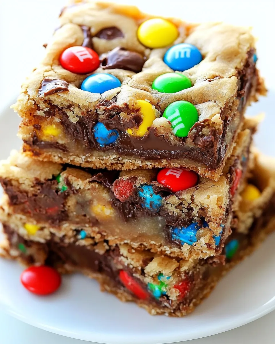 Delicious M&M Chocolate Cookie Bars Recipe dish photo