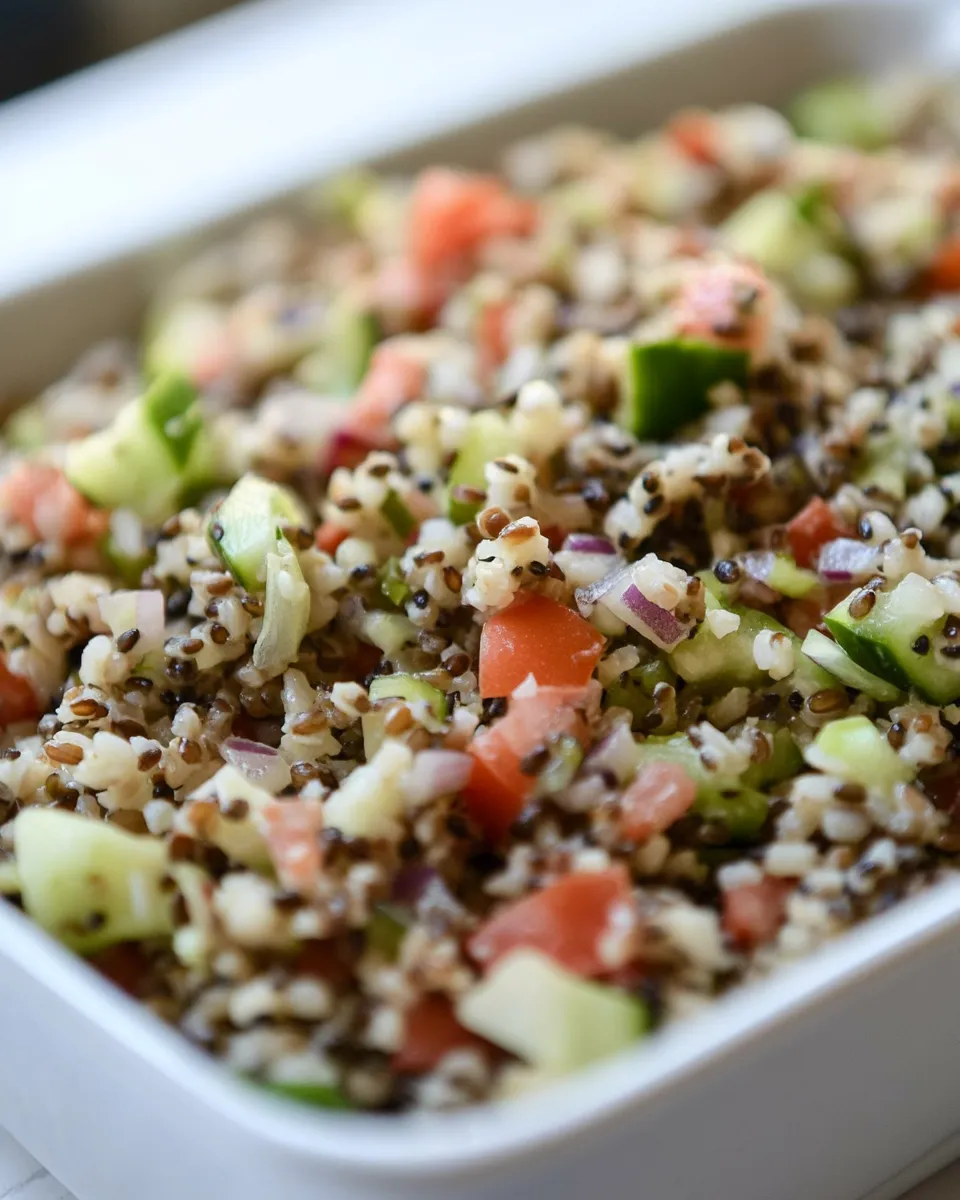 Delicious Macro Friendly Grain Salad plate image