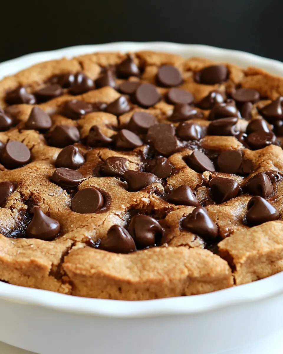Easy Makeout Chocolate Chip Cookie Pie recipe photo