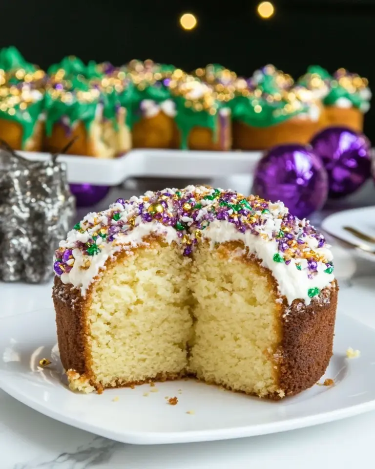 Homemade Mardi Gras Pound Cake photo