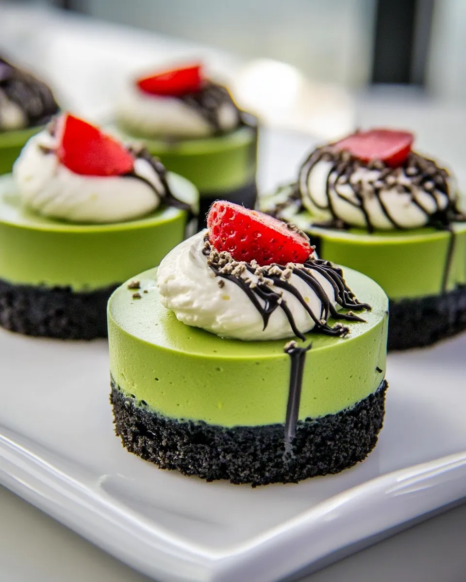 Homemade Matcha Mini Cheesecakes dish photo