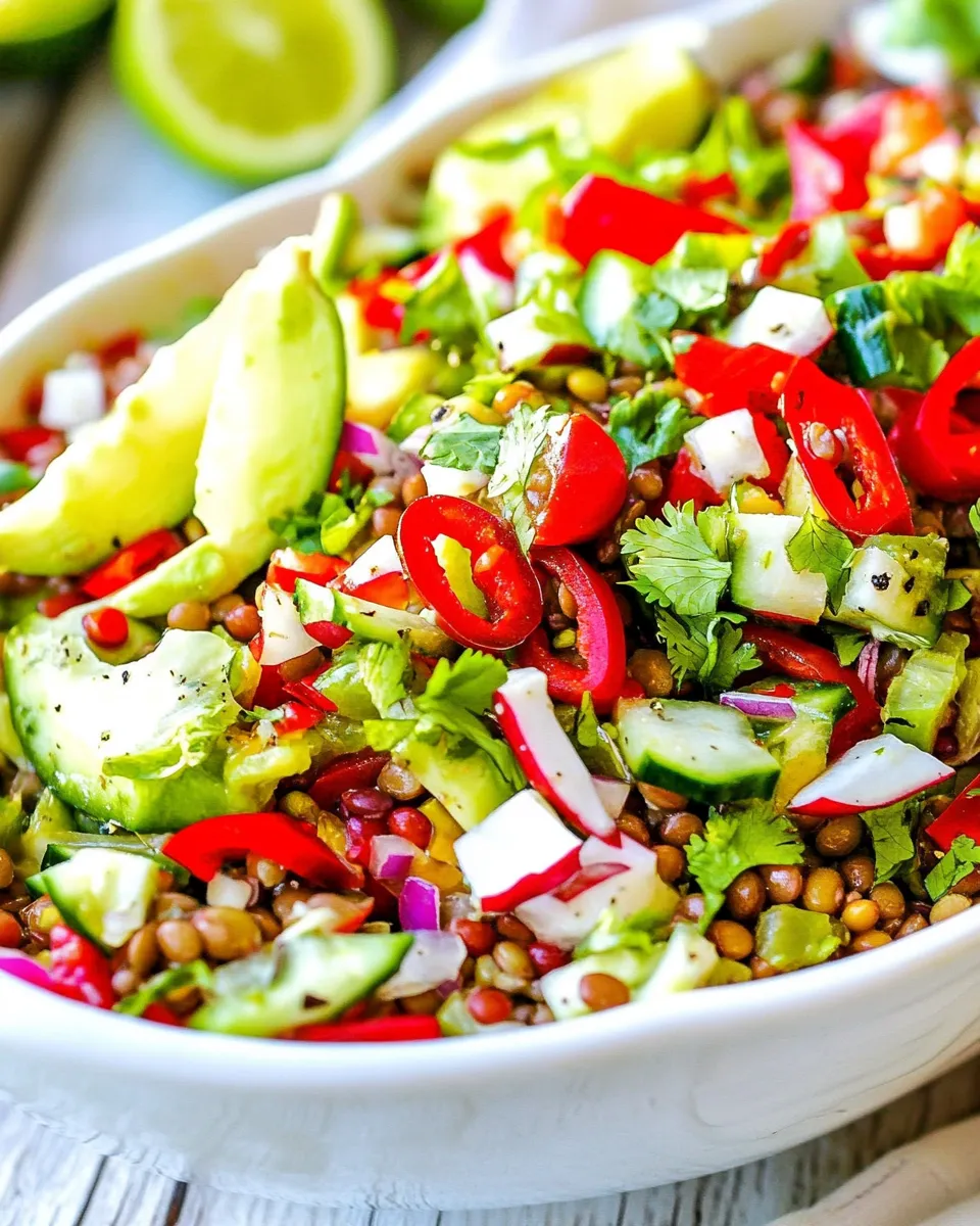 Delicious Mediterranean Lentil Salad Recipe dish photo