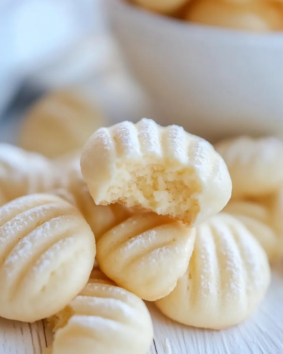 Delicious Melting Moments Cookies food shot