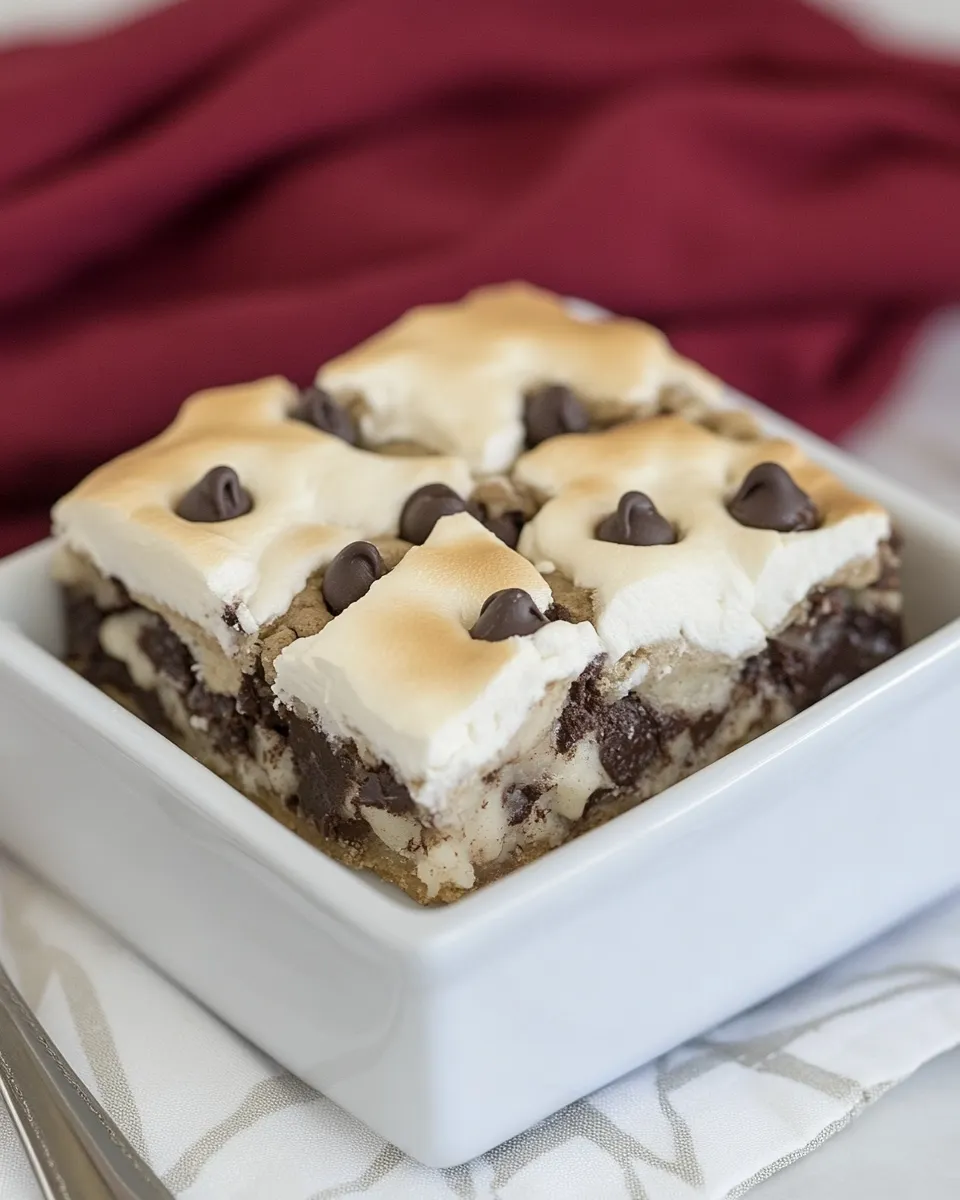 Delicious Meringue Topped Chocolate Chip Bars dish photo