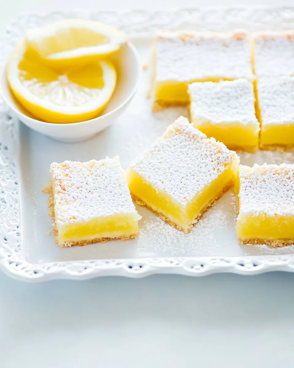 Delicious Meyer Lemon Bars food shot