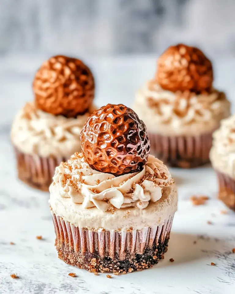 Delicious Mini Ferrero Rocher Cheesecakes recipe photo