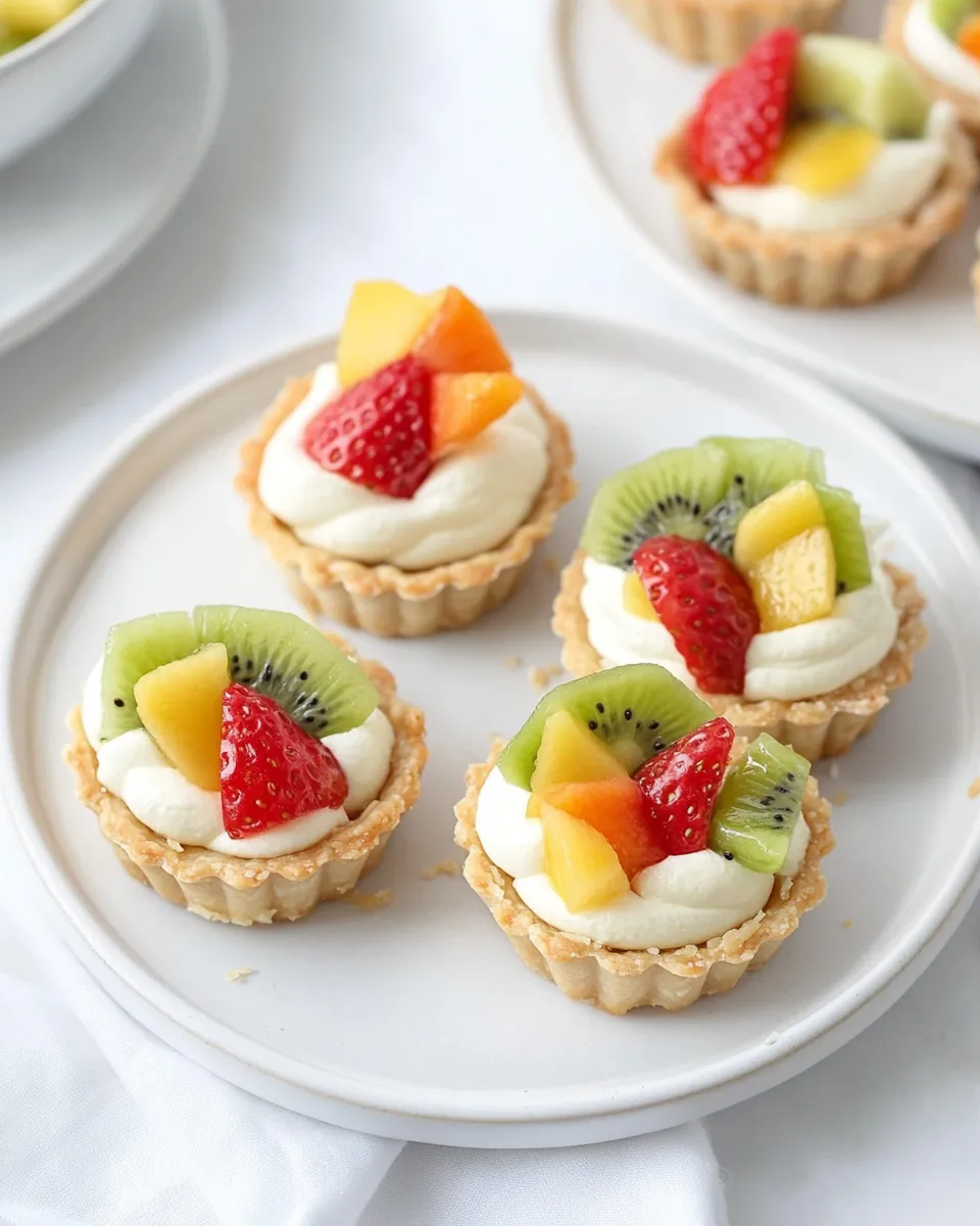 Delicious Mini Fruit Tart food shot