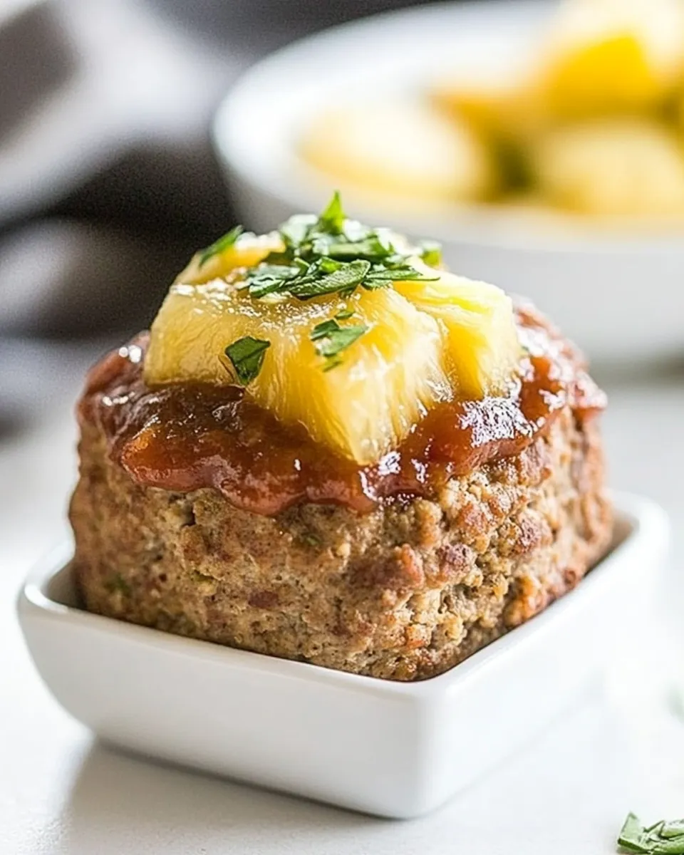 Homemade Mini Meatloaf Recipe with Pineapple BBQ Sauce photo