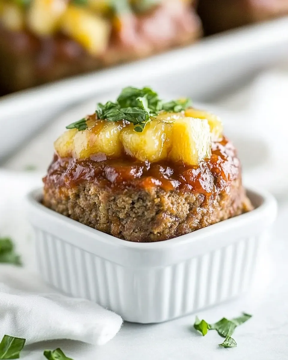 Classic Mini Meatloaf Recipe with Pineapple BBQ Sauce image