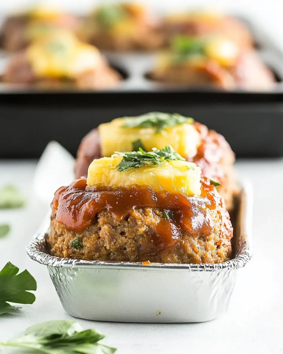 Easy Mini Meatloaf Recipe with Pineapple BBQ Sauce recipe photo