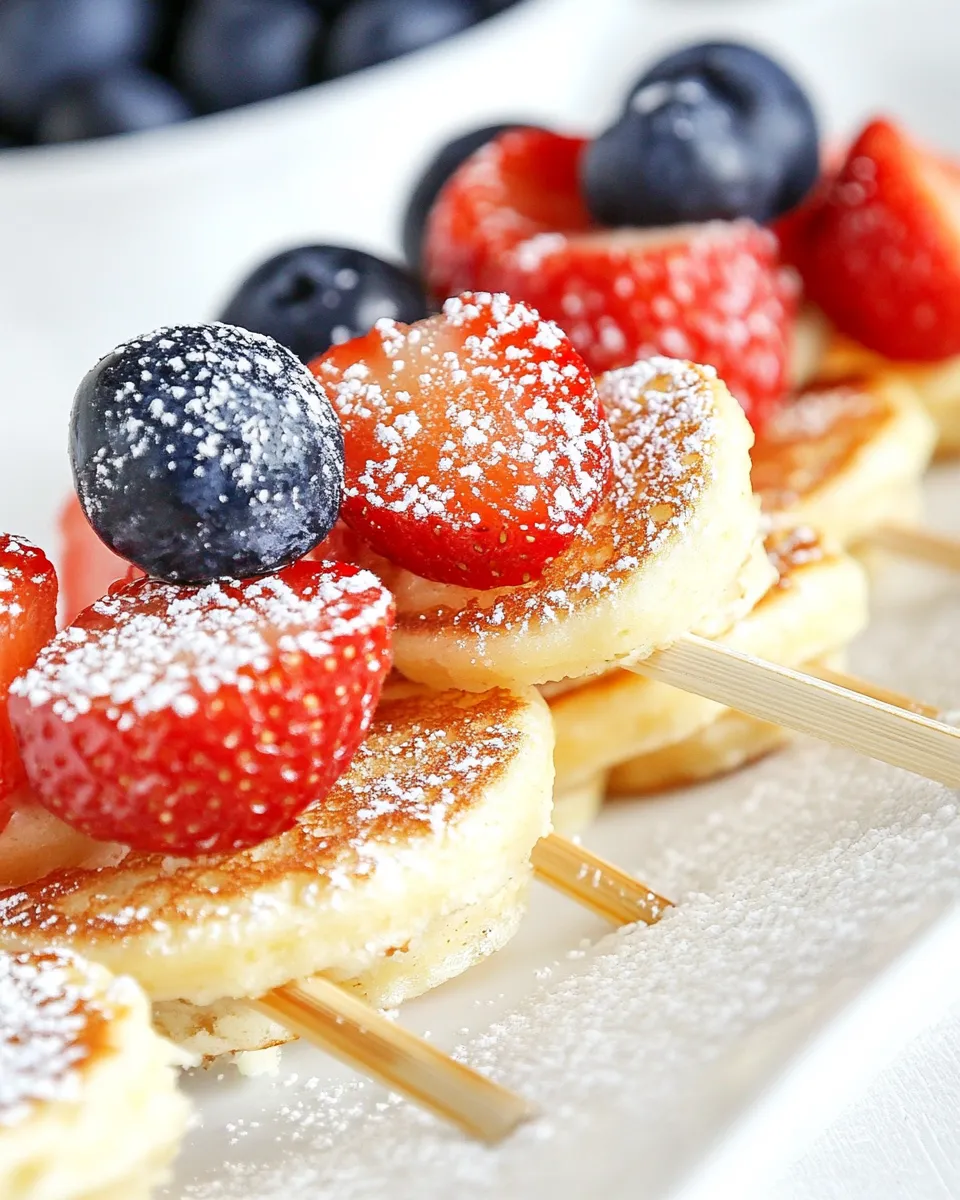 Homemade Mini Pancake Skewers photo