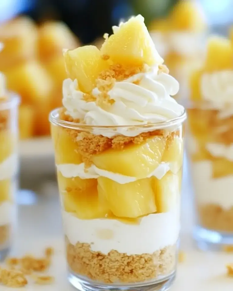 Homemade Mini Pineapple Cheesecake Trifles recipe photo