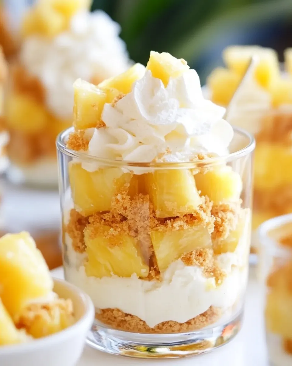 Classic Mini Pineapple Cheesecake Trifles dish photo