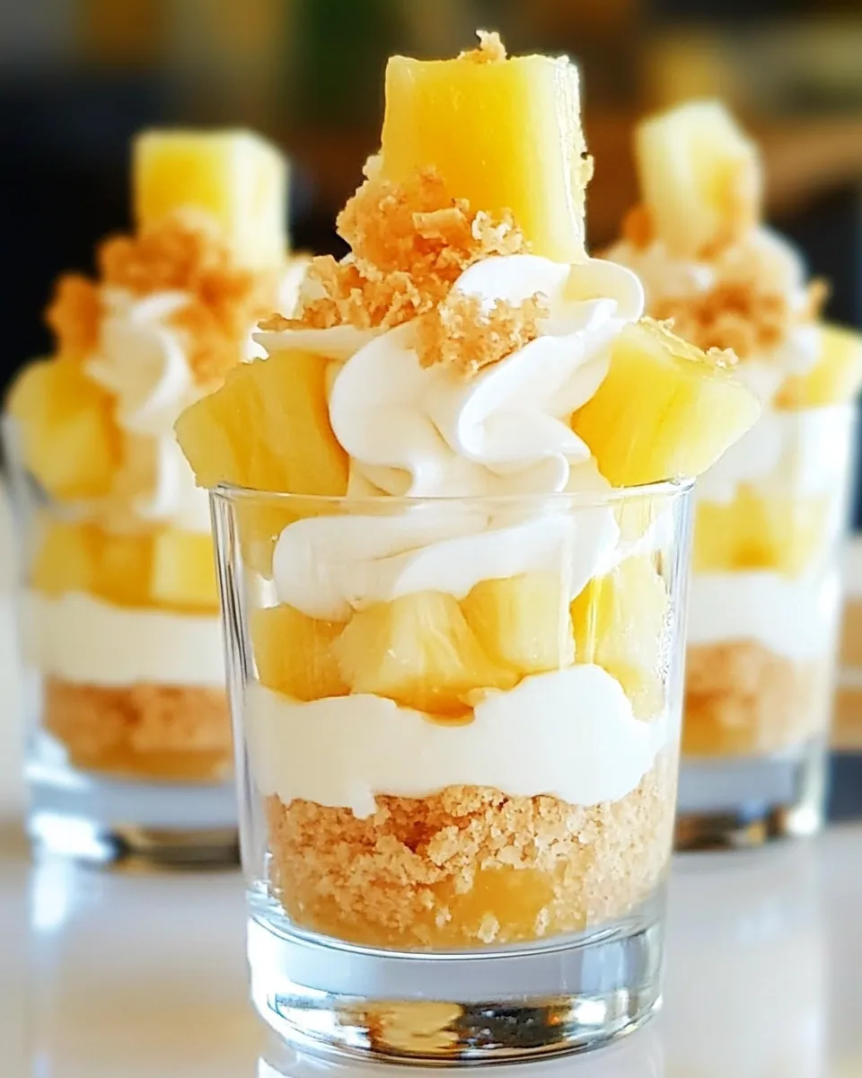 Delicious Mini Pineapple Cheesecake Trifles image