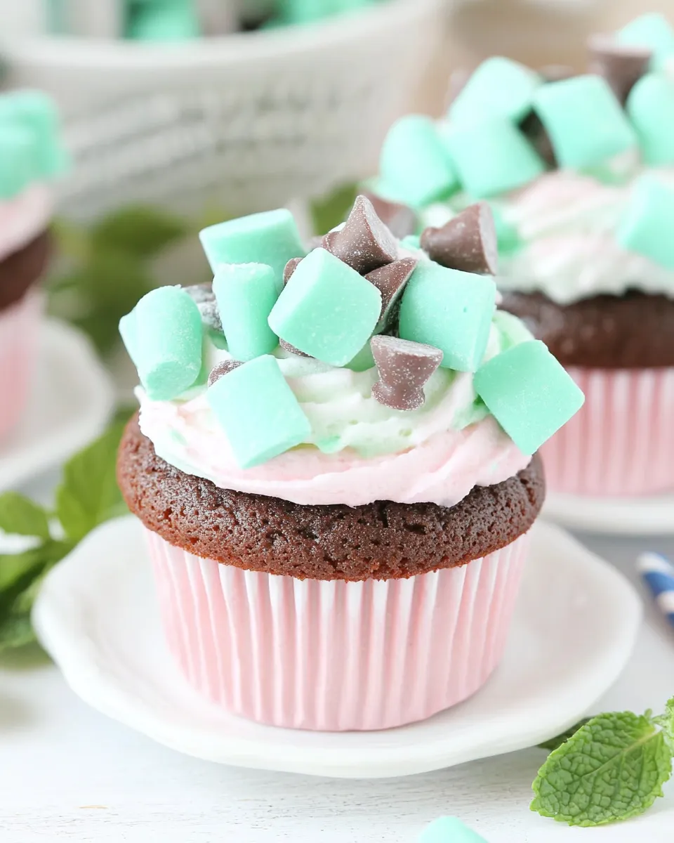 Easy Mint Chip Milkshake Cupcakes recipe photo