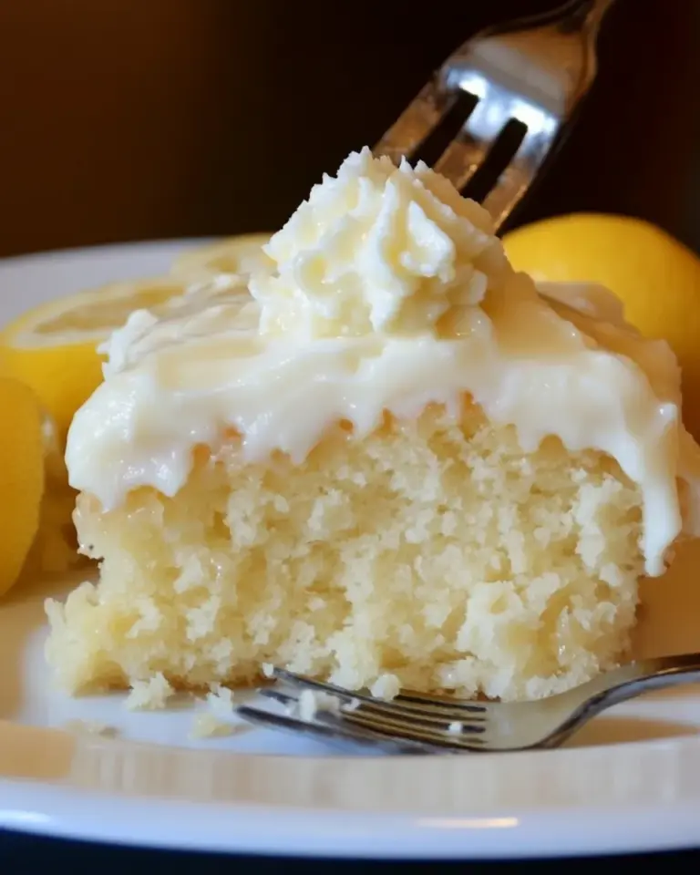 Homemade Moist Lemon Cake with Glaze photo
