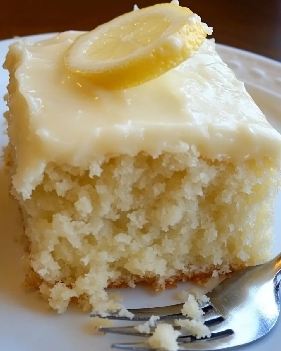 Classic Moist Lemon Cake with Glaze image