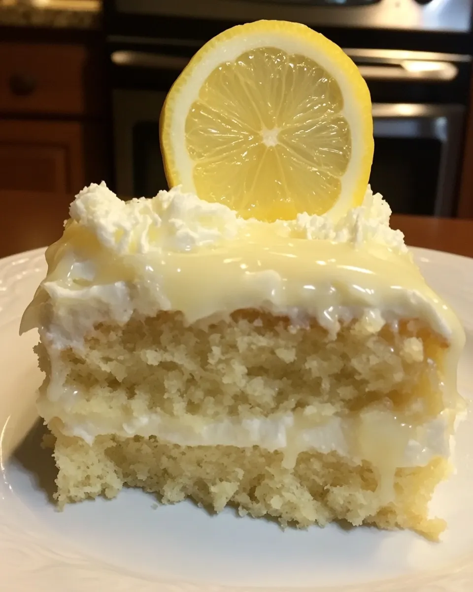Easy Moist Lemon Cake with Glaze recipe photo