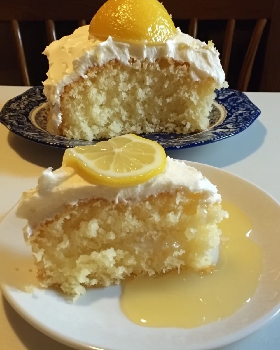 Delicious Moist Lemon Cake with Glaze dish photo