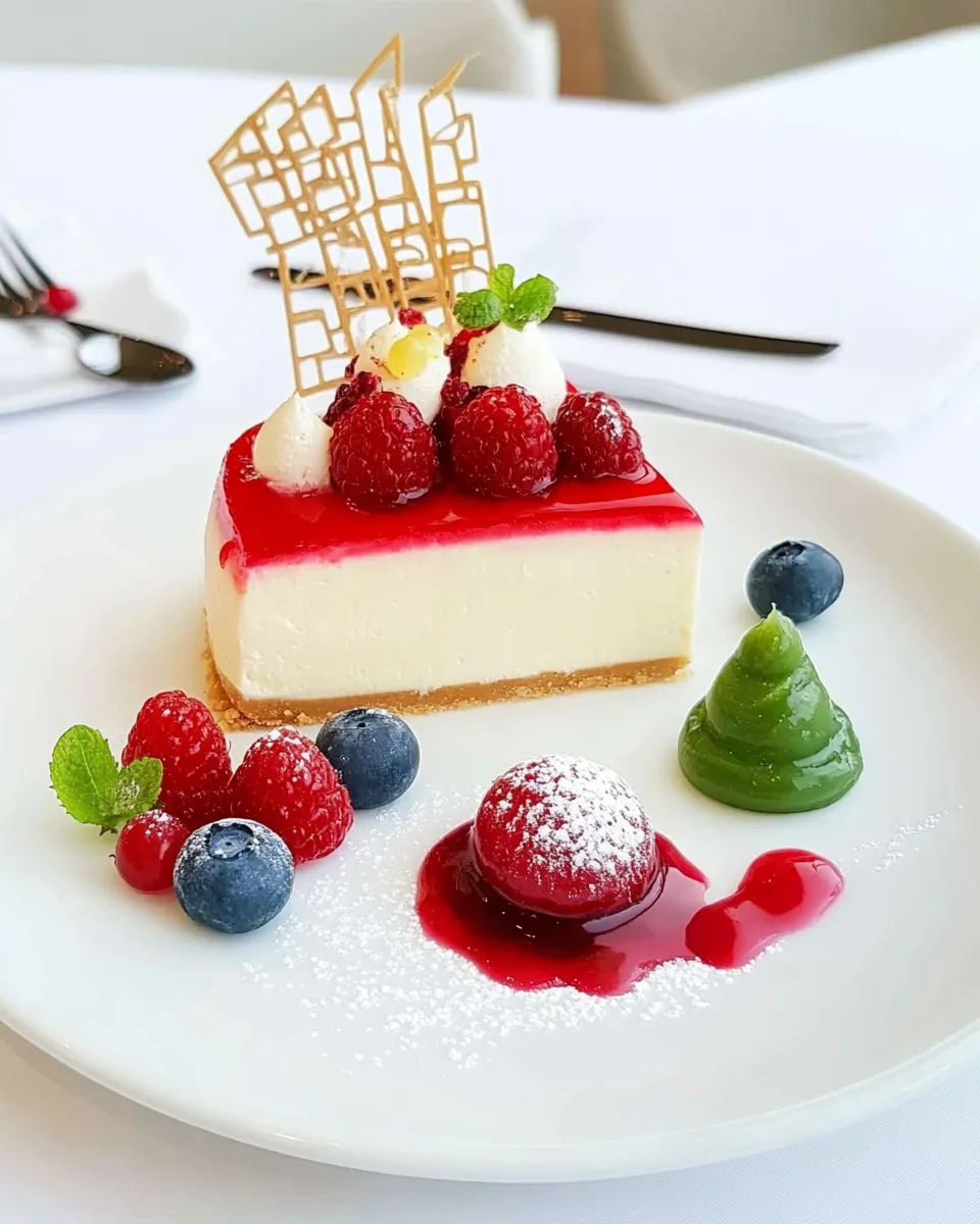 Homemade New York Cheesecake with Fresh Berries recipe photo