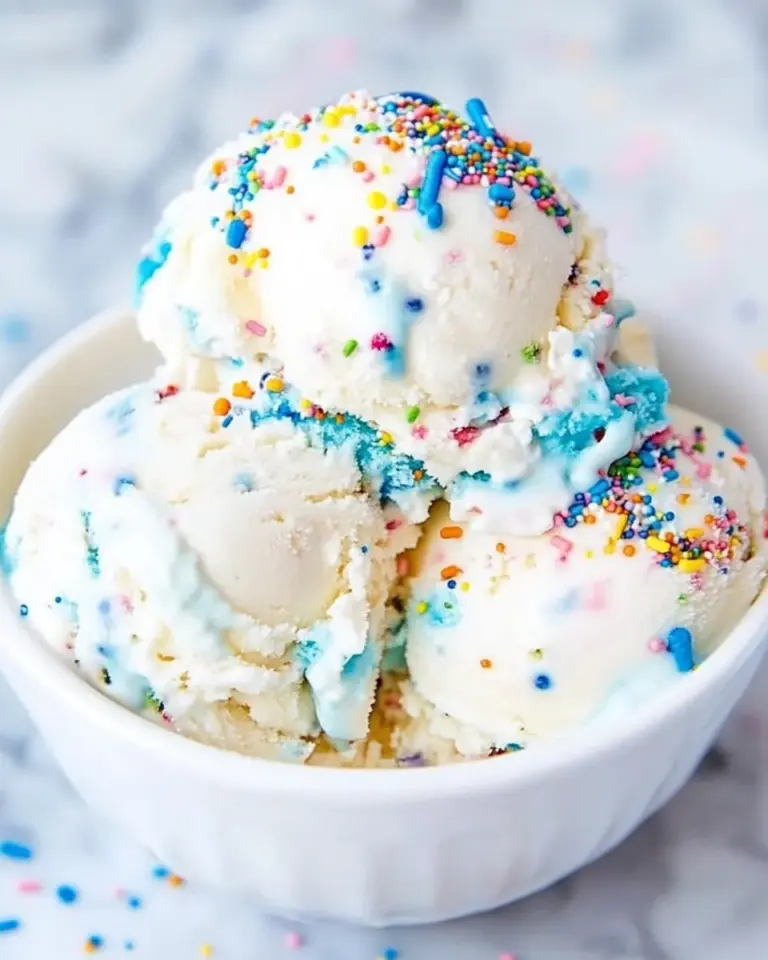 Homemade No-Churn Birthday Cake Ice Cream recipe photo