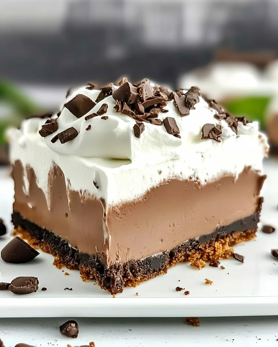 Classic No Bake Mocha Mud Pie Dessert image