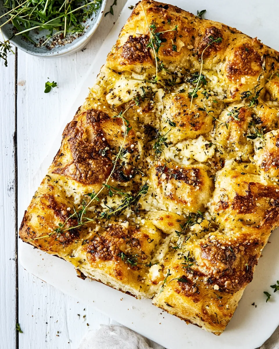 Homemade No Knead Focaccia (Cheese Focaccia) photo