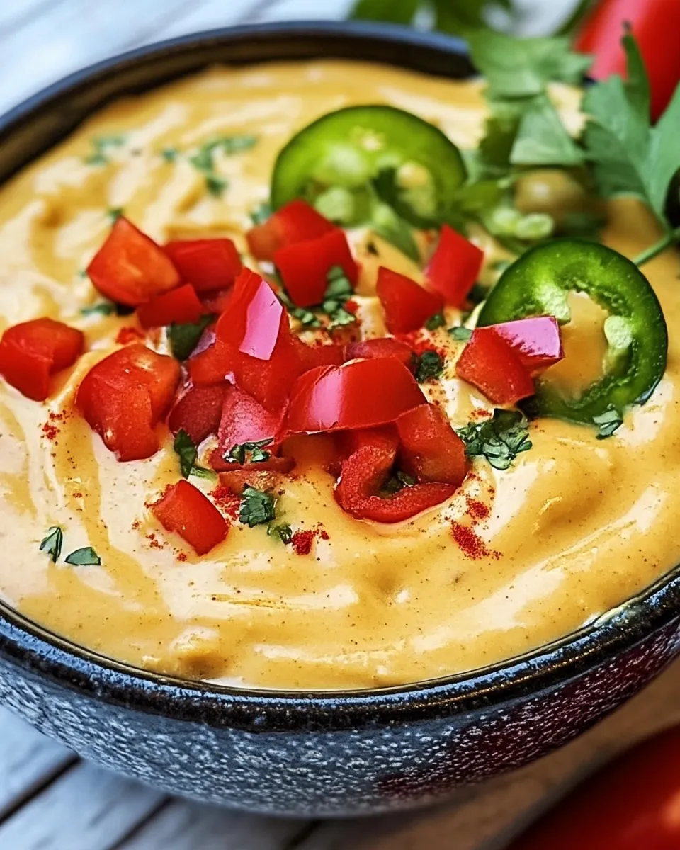 Easy No Nuts! Vegan Queso Dip food shot