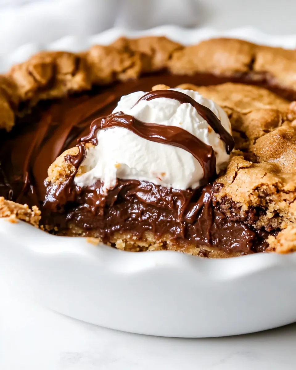 Delicious Nutella Cookie Pie plate image