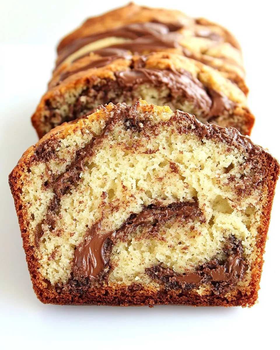 Homemade Nutella Swirled Banana Bread photo