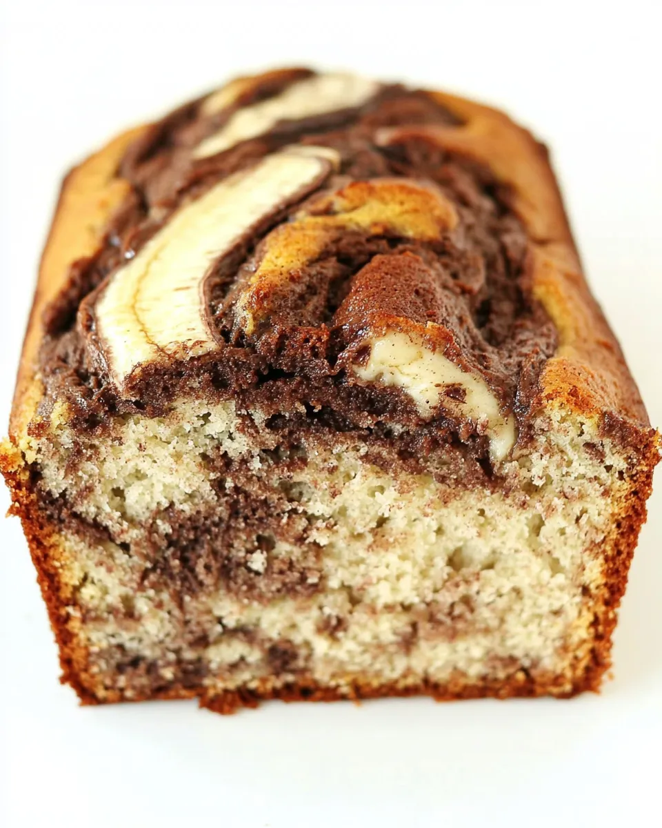 Classic Nutella Swirled Banana Bread recipe image