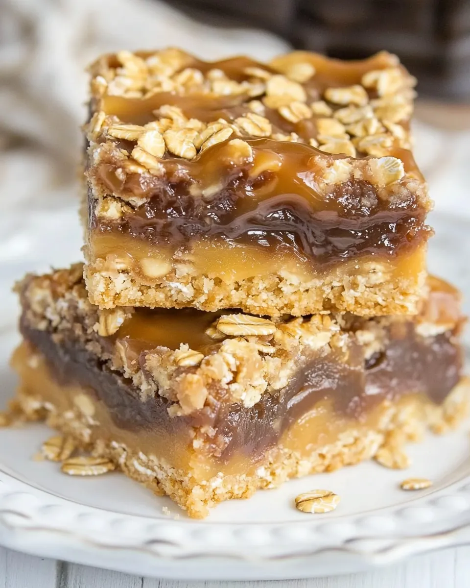 Easy Oatmeal Caramel Bars Recipe picture