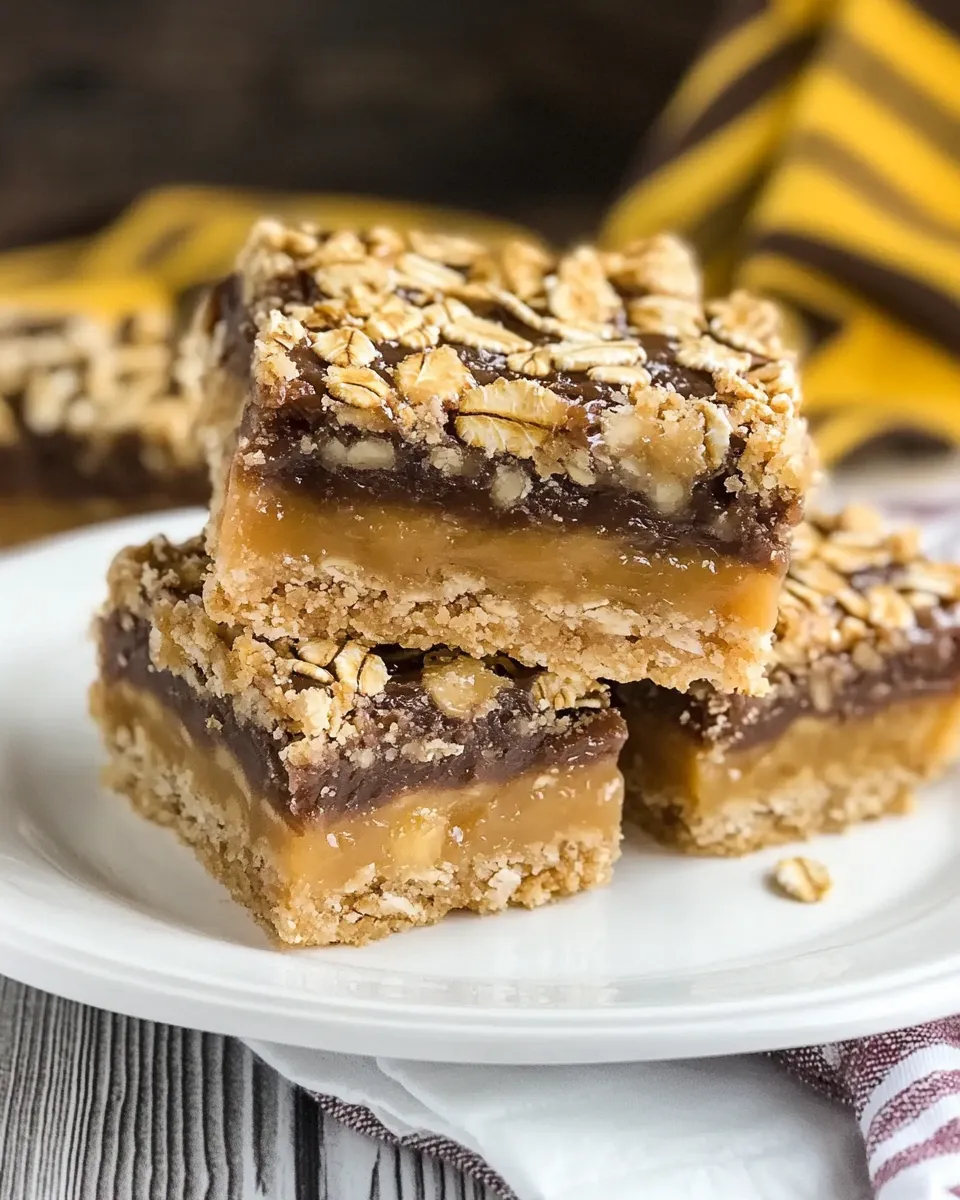 Delicious Oatmeal Caramel Bars Recipe shot