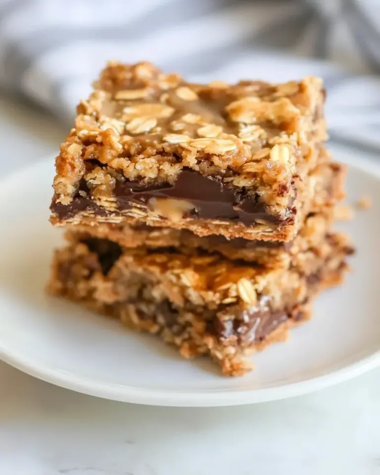 Homemade Oatmeal Chocolate Carmel Bars photo